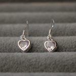 Crystal Heart Dangle Earrings