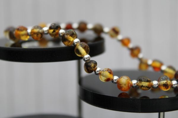Silver and Amber Bracelet