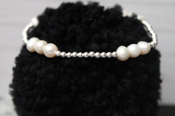 Silver and Pearl Bracelet
