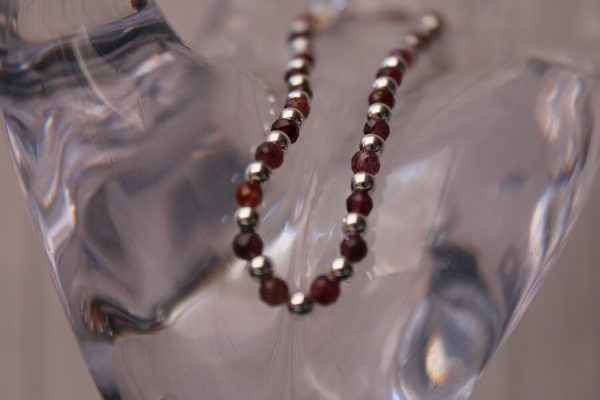 Silver and Ruby Crystal Bracelet