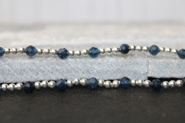 Silver and Sapphire Crystal Bracelet