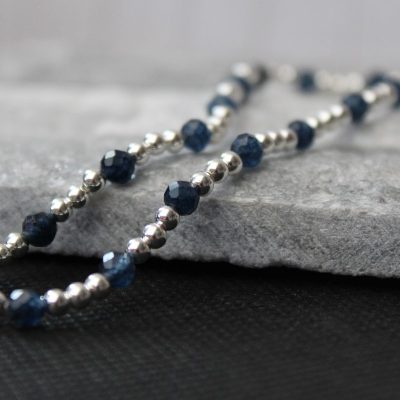 Sterling Silver and Sapphire Crystal Bracelet